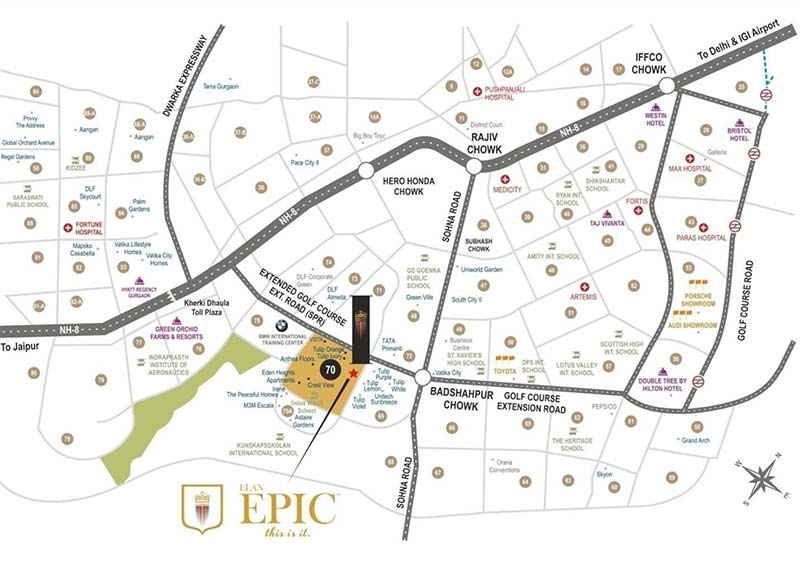 Elan Epic Location Map