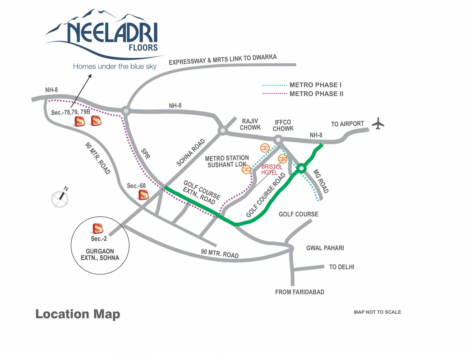 Supertech Neeladri Floors Location Map