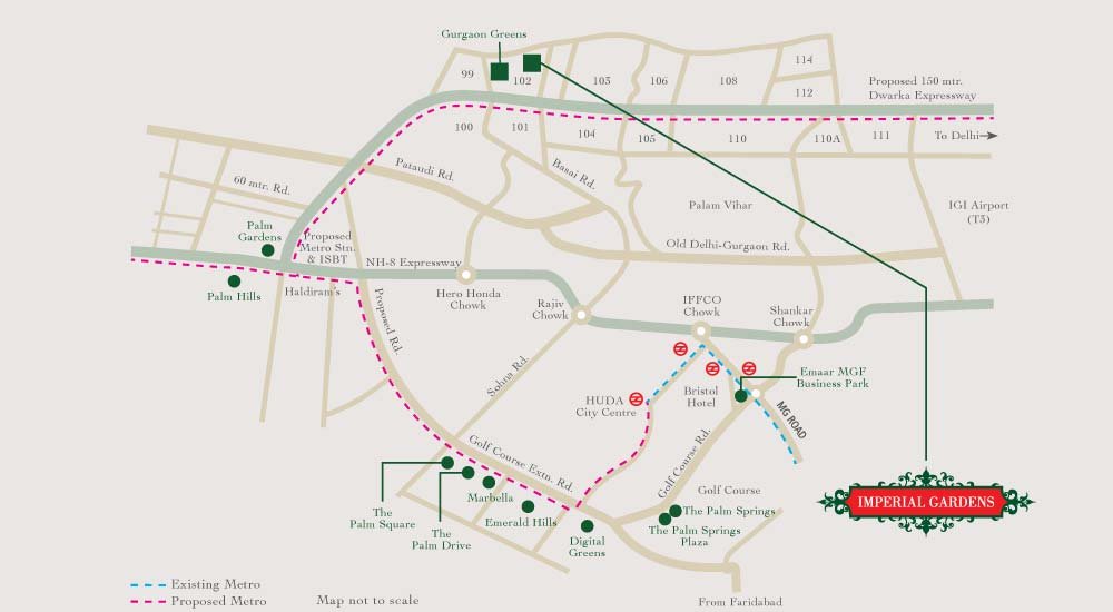 Emaar Imperial Gardens Location Map