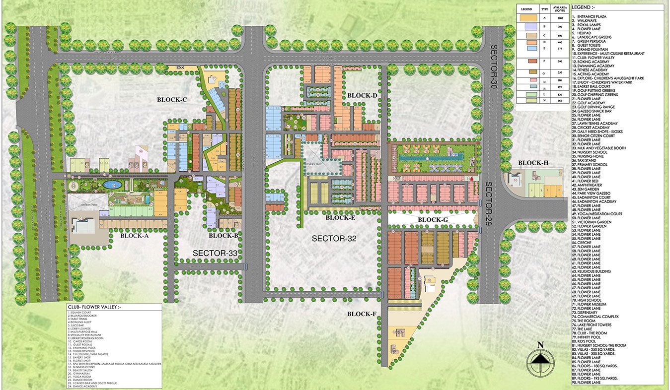 Central Park Flower Valley Mikasa Plots Site Plan