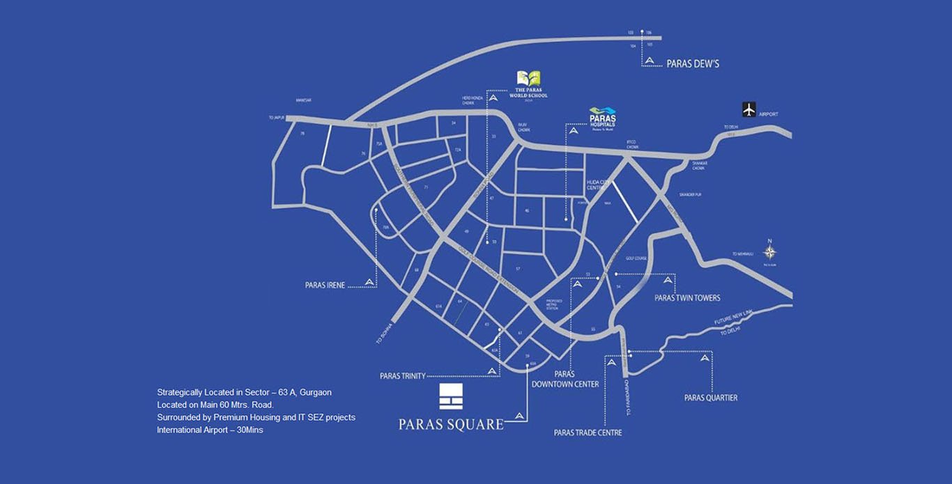 Paras Square Location Map