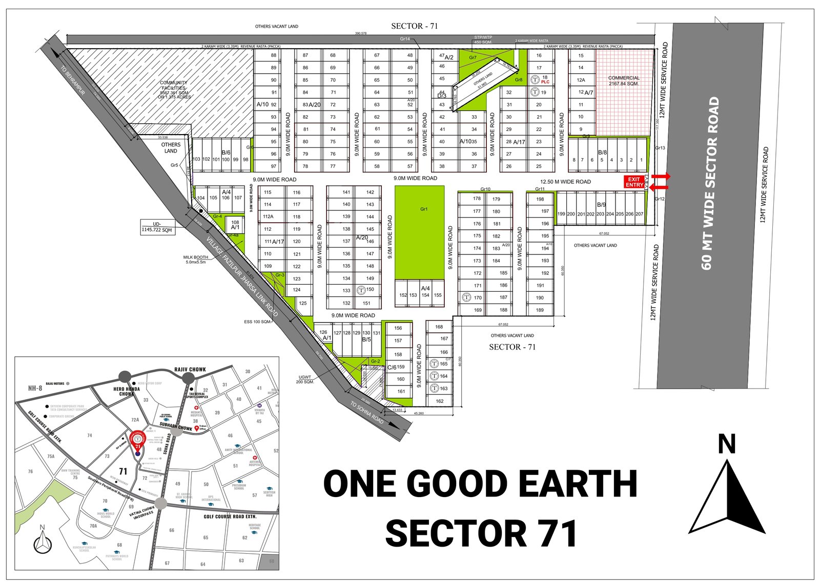 Trehan-one-earth-sector-71-gurgaon-site-plan